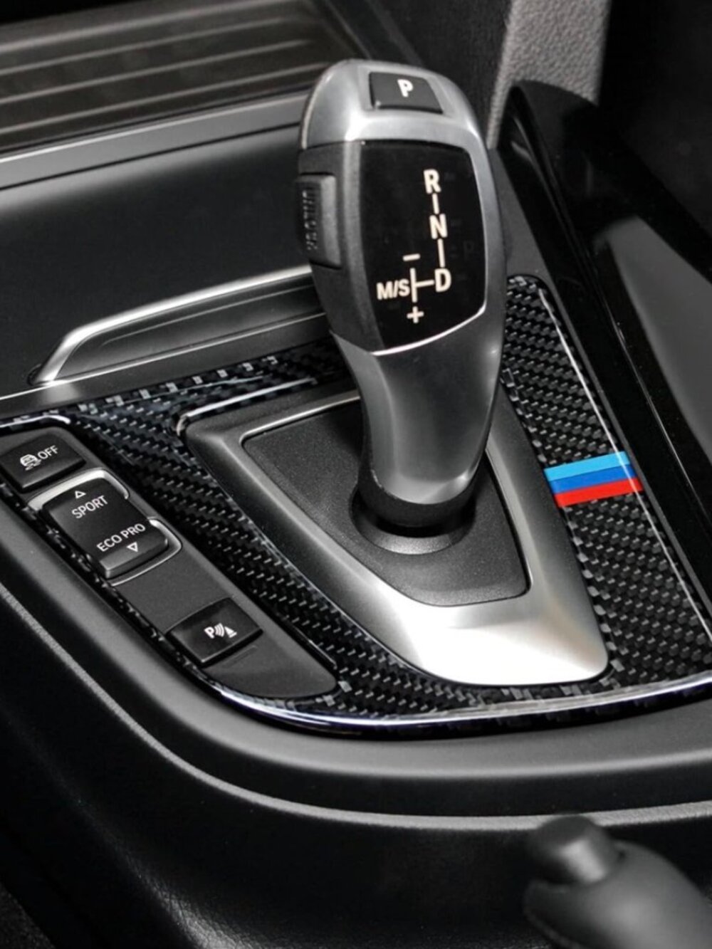 Car Gear Shift Panel Trim Carbon Fiber Decal Center Console Sticker fits for BMW - Picture 8 of 8